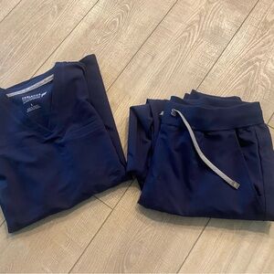 Fabletics Navy Blue Scrub Set
